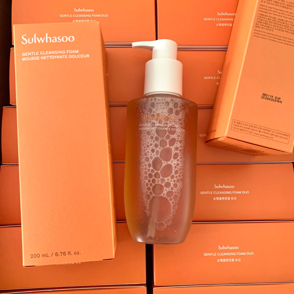 New ใหม่ กล่องส้ม Sulwhasoo Gentle Cleansing Foam 200ml โปร 200ml เคาน์เตอร์ 1,350 บาท โฟมล้างหน้า ซัลวาซู