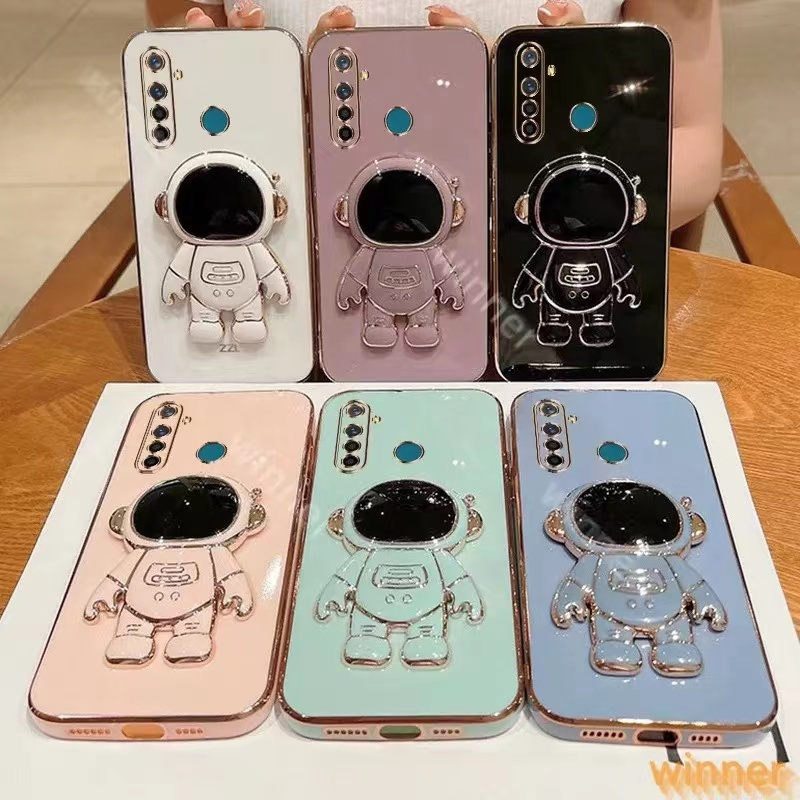 เคสนักบินอวกาศ สำรับรุ่น Oppo Realme 5 5s 5i  Realme C21y C25Y Realme C1 C3 Realme 9i  มีขาตั้ง ขอบต