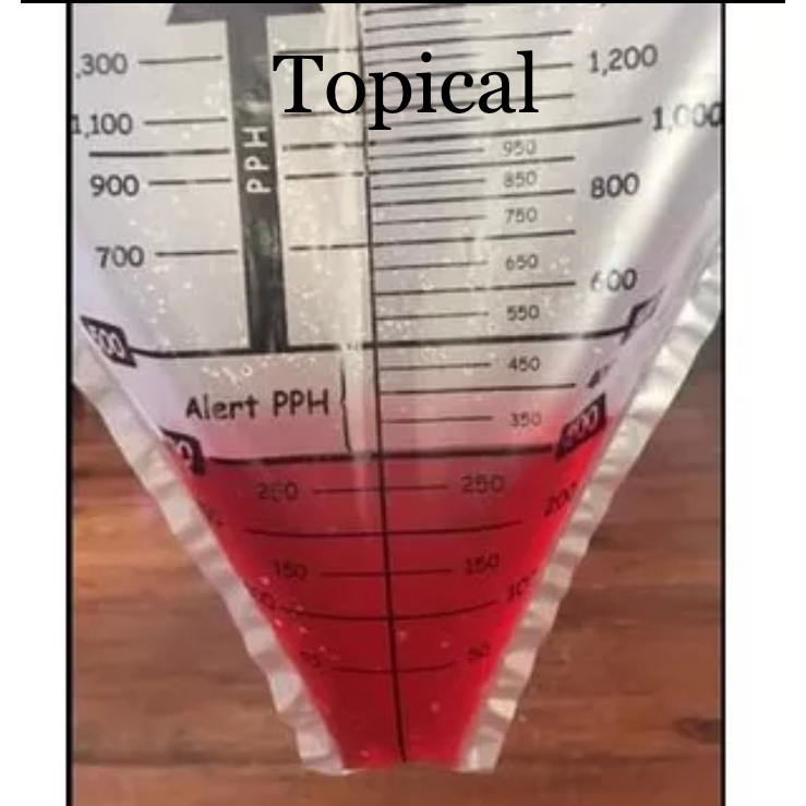 ถุงเลือด PVC ถุงตวงเลือด ขนาด 2000ml.10ชิ้น ใช้สำหรับรองใต้ก้น ผู้ป่วย เพื่อวัดปริมาตรเลือดที่เสียไปภายหลัง การคลอด ปกติ
