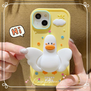 🚚จัดส่ง24ชม🚚เคสไอโฟน 11 14 Pro Max น่ารัก เป็ดน้อยสีขาว เคสซิลิโคนนิ่ม ป้องกันการตก iphone 12 13 Pro Case for iPhone