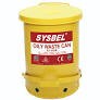 SYSBEL OSHA Standard 21 Gal 79.3 L Yellow Fireproof Oily Waste Can and Disposing of Oily Trash Container