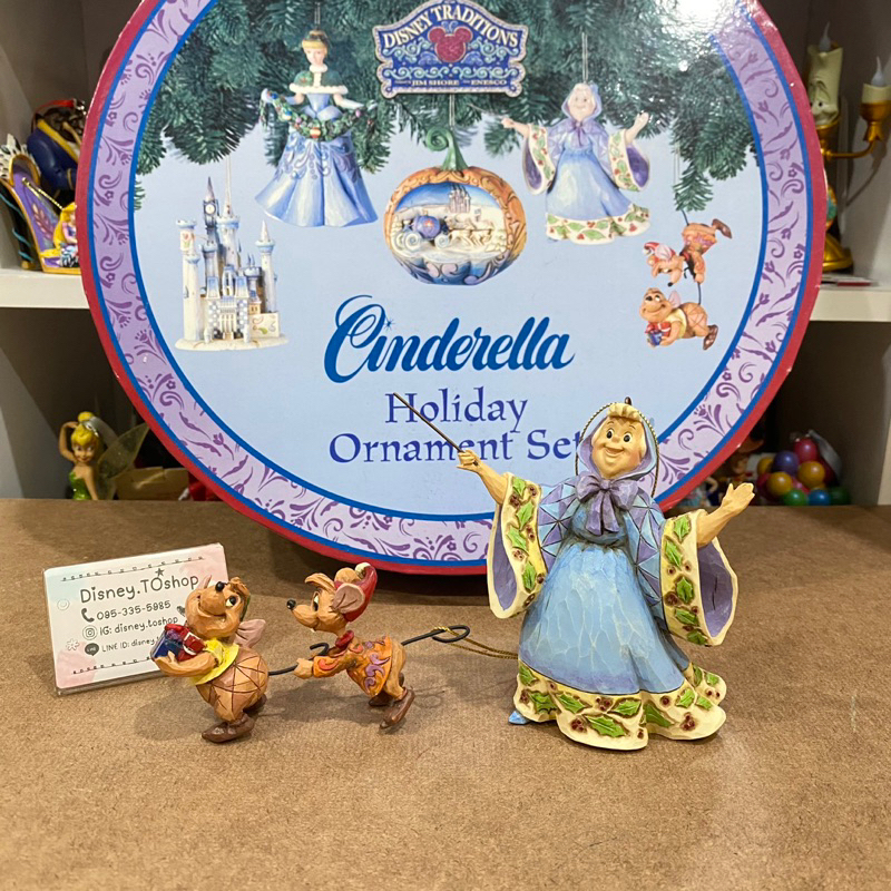Disney Ornament Jim Shore 🏷️พร้อมส่ง Cinderella Holiday Ornament Set