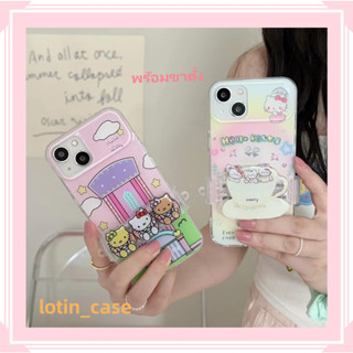 🎁ส่งของขวัญ🎁เคสไอโฟน สำหรับ 11 13 for iPhone Case 14 12 Pro Max การ์ตูน แมว พร้อมขาตั้ง กันกระแทก ปกป้อง เคสโทรศัพท์