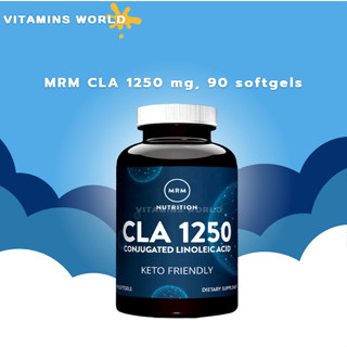 ลดปริมาณการเกิดไขมันสะสมใหม่  มาตราฐานอาหารเสริมจากอเมริกา ** MRM CLA 1250 mg, 90 softgels (V.38)