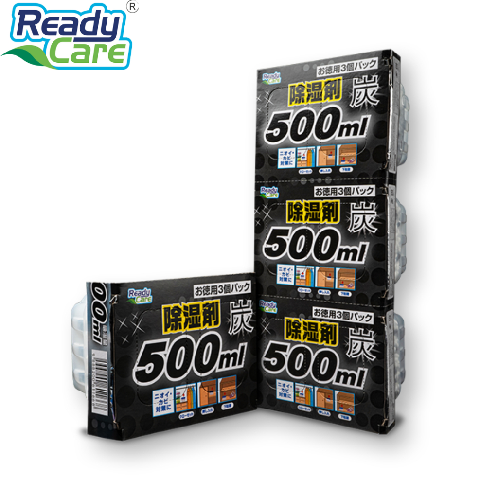 กล่องดูดความชื้น สูตรธรรมดา/สูตรชาร์โคล ขนาด 500ml. (3ชิ้น/แพ็ค) ลดกลิ่นอับ ลดกลิ่นเหม็นป้องกันเชื้อรา