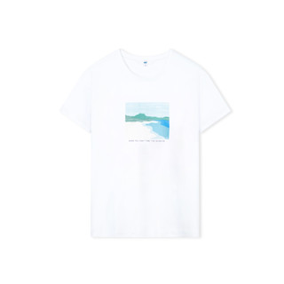 AIIZ (เอ ทู แซด) - เสื้อยืดคอกลมผู้หญิง พิมพ์ลายกราฟิก Womens Beach Graphic T-Shirts