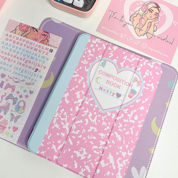 ออกให้ 24 ชม เคสไอแพด air6 11 air5/4 10.9 Pink Notebook เคส ipad Gen9 Gen8 MINI7 pro11 2024 Gen10