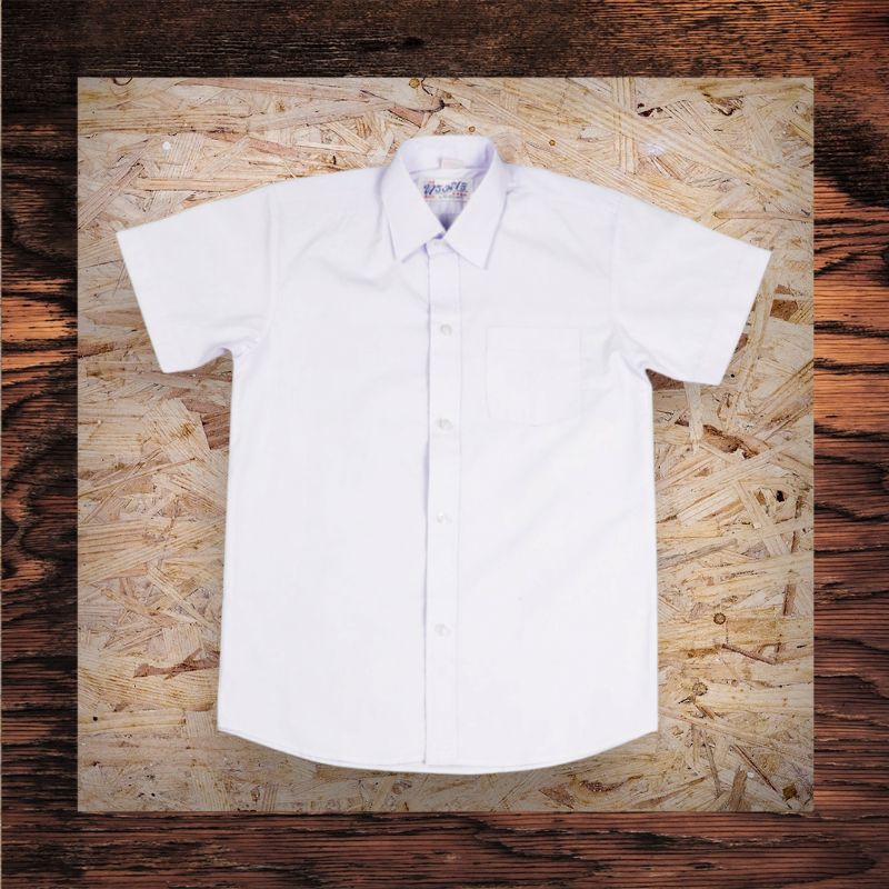 เสื้อเชิ้ตนักเรียนชาย ผ้าดี สีไม่ตก มีบิลเบิกรร.