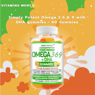 Simply Potent Omega 3,6 &amp; 9 with DHA is now in the form of delicious gummies - 60 Gummies(V.3054)