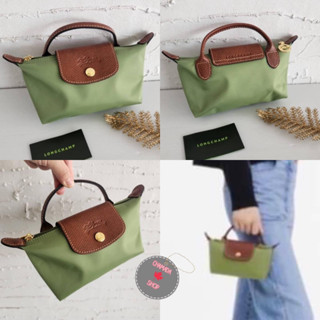 New Longchamp Pouch with handle💚