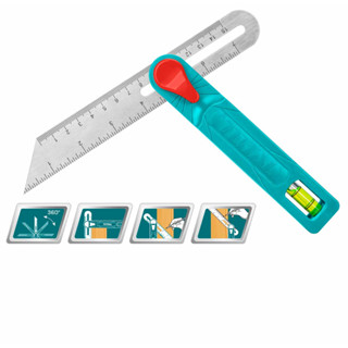 Total ไม่บรรทัดวัดมุม ปรับเลื่อนได้ ขนาด 6 นิ้ว รุ่น TAHS181511 ( Angle Square ) ฉากเป็น ฉากวัดมุม ฉากช่างไม้