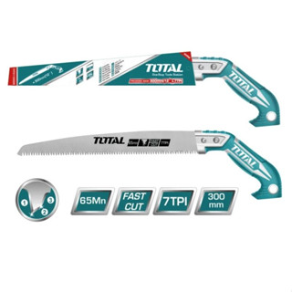 TOTAL เลื่อยตัดแต่งกิ่งไม้ THT51130026 12 นิ้ว 300 มม. เลื่อยแต่งกิ่งไม้ Pruning Saw เลื่อยกิ่งไม้