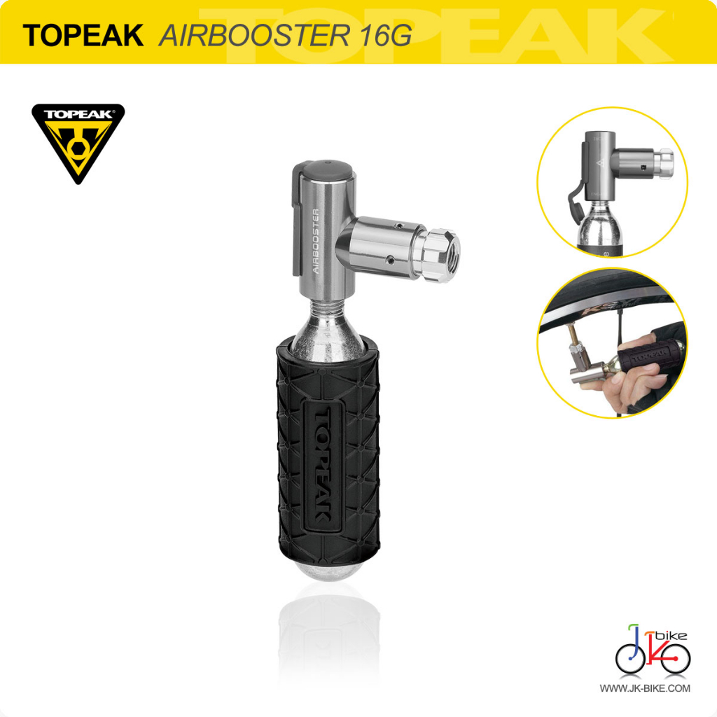 แก๊สเติมลมจักรยาน CO2 +หัวเติม TOPEAK AIRBOOSTER 16G