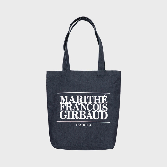 Marithe Francois Girbaud Classic Logo Denim Eco Bag (Natural, Black, Dark Blue)