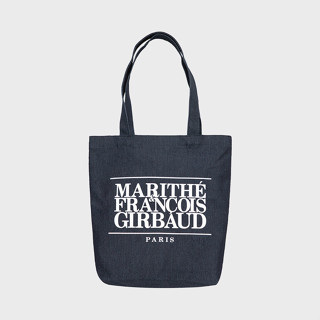 Marithe Francois Girbaud Classic Logo Denim Eco Bag Dark Blue / Natural / Black