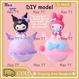 Rex TT ตุ๊กตาระบายสี DIY กระปุกออมสิน ตุ๊กตาปูนปลาสเตอร์ กราฟฟิตี ตุ๊กตาไวนิล ของเล่น ของขวัญสำหรับเด็ก