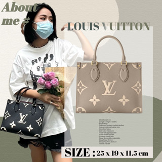 👜หลุยส์ วิตตอง Louis Vuitton Onthego PM กระเป๋าโท้ทสุภาพสตรี กระเป๋าถือสุภาพสตรี หนังทั้งใบ