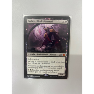 การ์ด MTG Erebos, Bleak-Hearted Black Magic the gathering EDH รุ่น THB สภาพ Nm