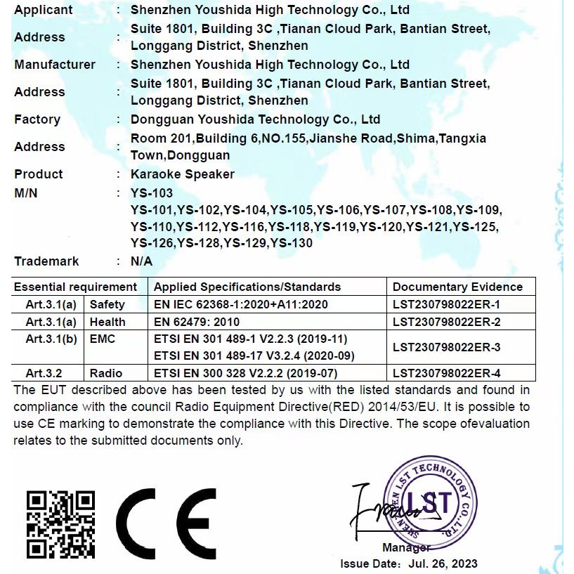 【จัดส่งในพื้นที่】NEW ลำโพงบลูทูธ YS-228 ลำโพงบลูทูธแท้ Blutooth Speaker ลำโพงพร้อมไมค์ รองรับ USB/TF/AUX