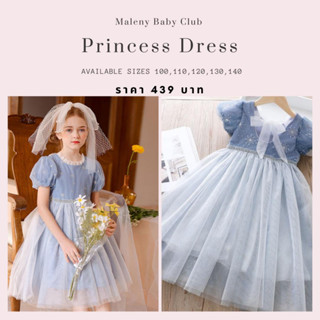 เดรสเจ้าหญิงเด็กสีฟ้า Princess Dress