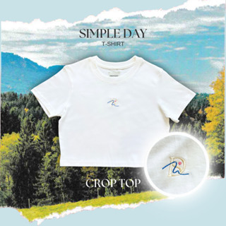 Smogday Simple day T-shirt Cotton 100% ปักลาย Logo