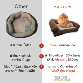 MAPLE'S โซฟากันน้ำสัตว์เลี้ยง Waterproof Sofa Pet Bed ที่นอนหมา สัตว์เลี้ยง เตียงหมา เบาะ​ แมว maple
