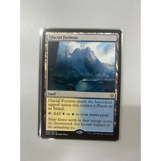 การ์ด MTG Glacial Fortress Land Magic the Gathering EDH รุ่น Ixalan สภาพ Nm