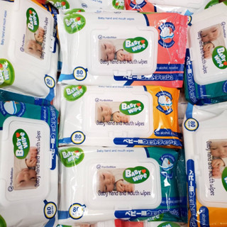 ทิชชูเปียก Baby Wipes ไม่มีส่วนผสมของแอลกอฮอล์และน้ำหอม ทิชชู่ขนาดพกกา