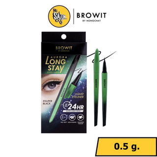 Browit Aurora Long Stay Eyeliner บราวอิท ออโรร่าลองสเตย์อายไลน์เนอร์ อายไลน์เนอร์หัวพู่กัน กันน้ำ กันเหงื่อ 0.5g.