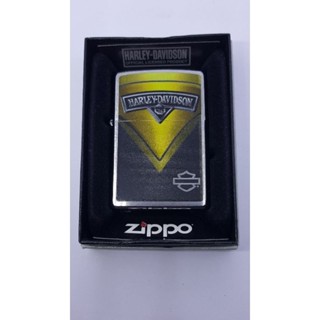 ZIPPO HARLEY DAVIDSON สีเงินด้าน สกรีนสีโลโก้