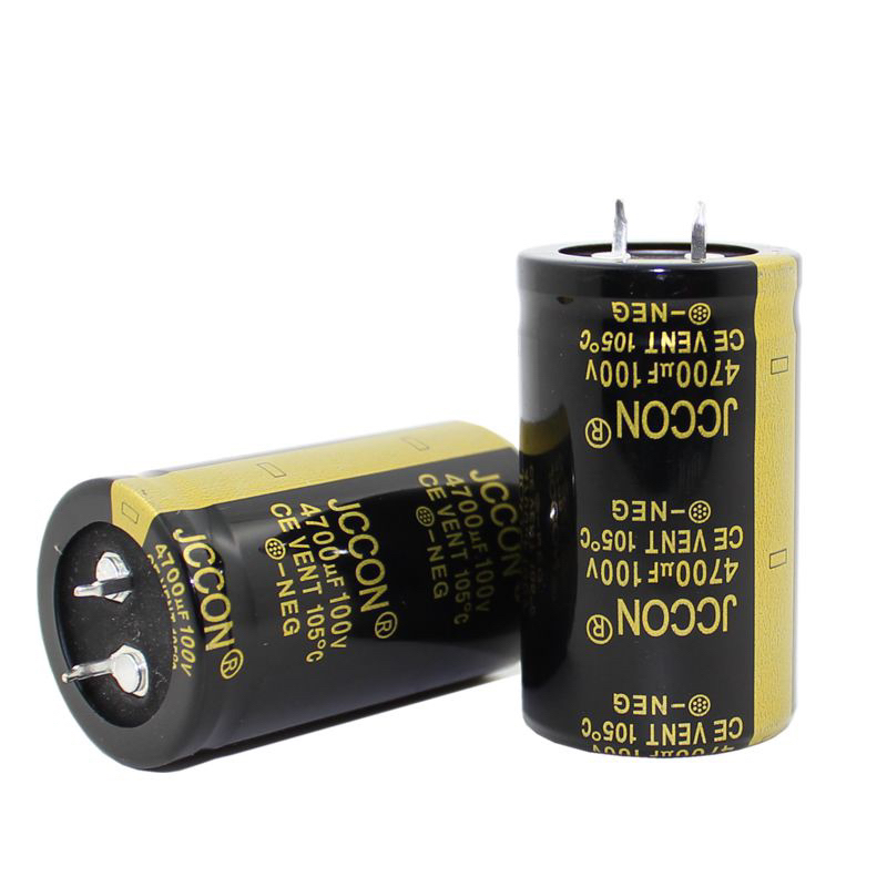 4700uF100v 30*50 100v4700uF 4700uF JCCON Black Gold Audio Amplifier Power Filter Capacitor