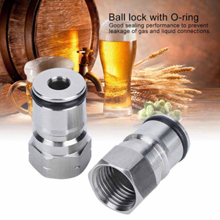 Just Kitchen 304 Stainless Steel Homebrew Keg Ball Lock Post Connector Adapter 9/16in‑18 Brewing Accessory