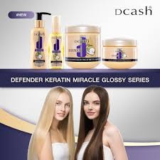 อาหารผม ดีแคช ดีเฟนเดอร์ เคราติน มิราเคิล กลอสซี่ ลิฟอิน โคโคนัท Dcash ขนาด 200 ml ( สีทอง )