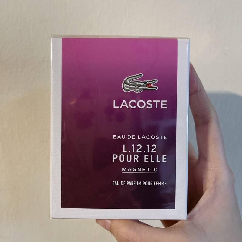 ลดราคาพิเศษน้ำหอมปีเก่า(ปี2018) Lacoste L.12.12 Pour Elle Magnetic edp. 90ml.