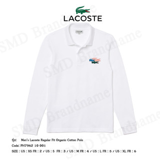 Lacoste เสื้อโปโลชายแขนยาว รุ่น Men’s Lacoste Regular Fit Organic Cotton Polo Code: PH7962 10 001