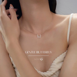 GLAMOR✨สร้อยคอเงินแท้ Gentle Butterfly สร้อยเงินแท้ สร้อยแฟชั่น จี้สร้อยคอ สร้อยคอเงิน925 สร้อยเพชร