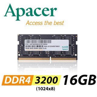 8GB / 16GB / 32GB DDR4/3200 RAM NOTEBOOK (แรมโน้ตบุ๊ค) APACER SO-DIMM (AS16GGB32CSYBGH)