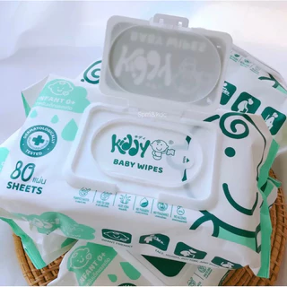 ทิชชู่เปียก kiddybabywipes ใช้ทำความสะอาด อ่อนโยนต่อเด็ก(ห่อใหญ่ 80 แผ่น)