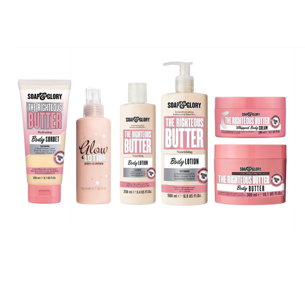 Soap & Glory โซพ แอนด์ กลอรี่ เดอะ ไรท์เทียส บัทเทอร์ นูริชชิ่ง บอดี้ โลชั่น/บัทเทอร์/วิป บอดี้ ครีม