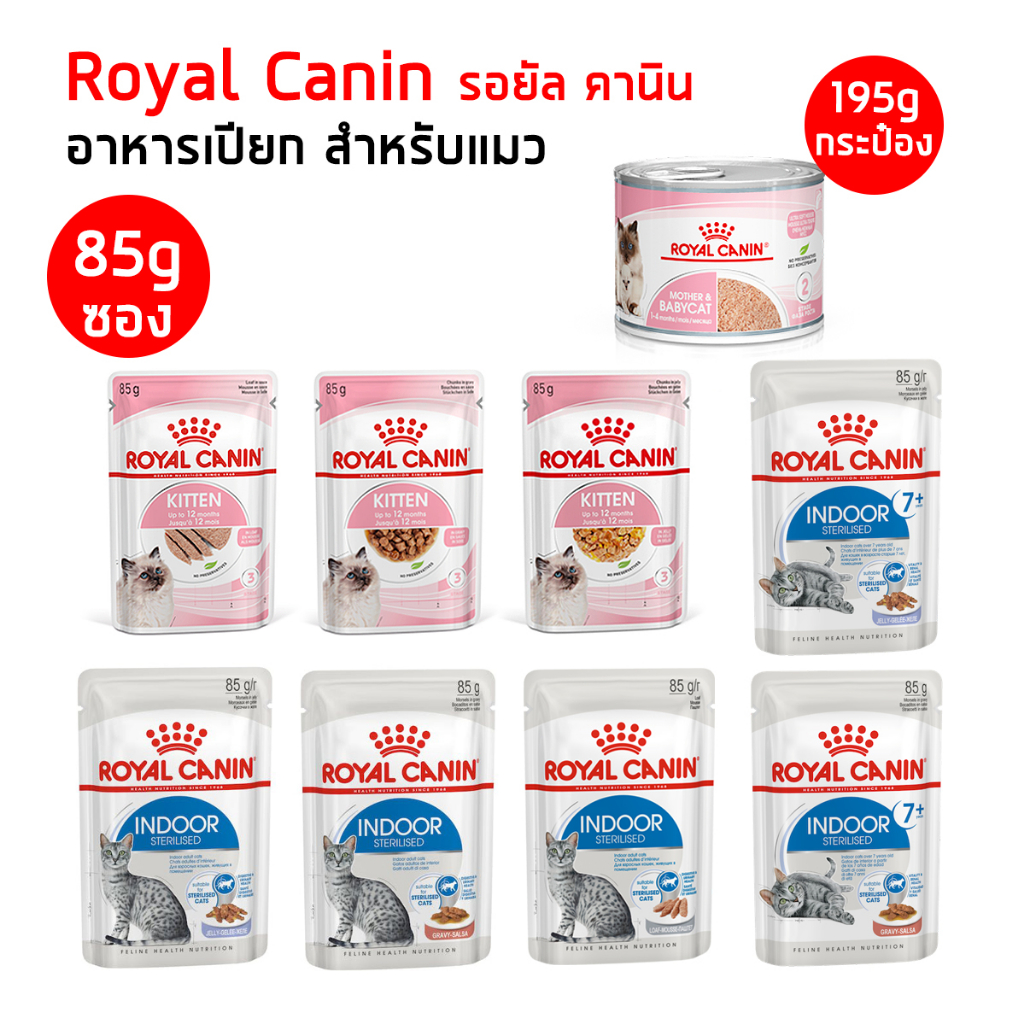 Royal Canin Pouch เพาช์ [แบ่งขายแบบซอง] อาหารเปียกแมวเพื่อสุขภาพที่ดือย์ รอยัลคานินเพาช์