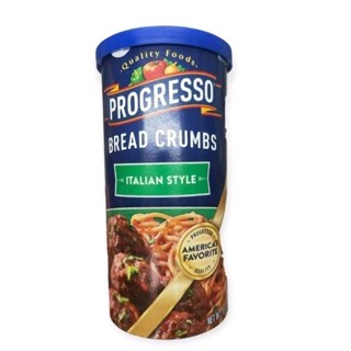 Progresso Bread Crumbs Italian Style  ขนมปังป่น  อิตาเลี่ยน ปรุงรส  โปเกรสโซ 425 g