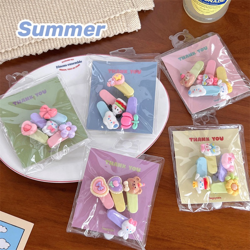Cute 154 กิ๊บติดผม กิ๊บหนีบผม การ์ตูนน่ารัก 4 ชิ้น/แพ็ค