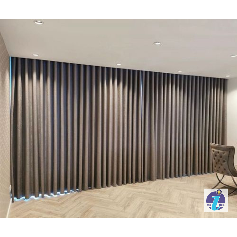 แนะนำ ผ้าม่าน ผ้าม่านกั้นห้องสีเทาเจาะตาไก่สำเร็จรูปเนื้อผ้าหนากันแสงUV 95-100% ราคาพิเศษ มีเก็บเงินปลายทาง