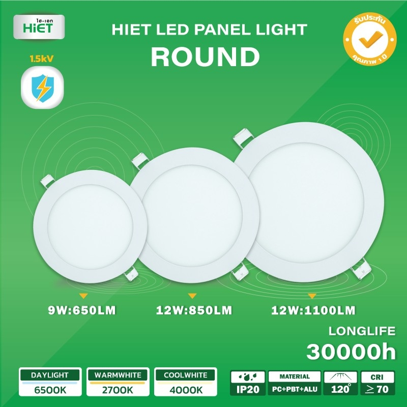 HIET LED LED PANEL LIGHT – ROUND