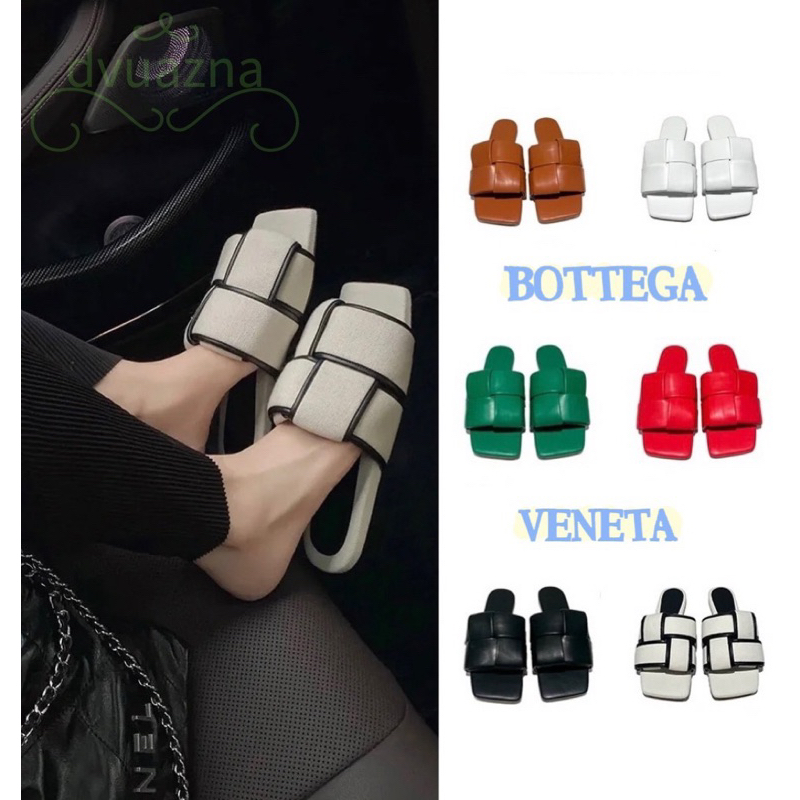 แบรนด์ใหม่ 100% ของแท้ BOTTEGA VENETA / BV INTRECCIO สุภาพสตรีรองเท้าแตะแฟชั่น