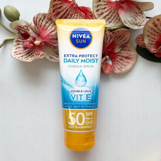 180 ml. ผลิต 01/23 ครีมกันแดด นีเวีย สีน้ำเงิน Nivea Sun Extra Protect Daily Moist Essence Serum SPF 50 PA+++ นีเวีย ซัน