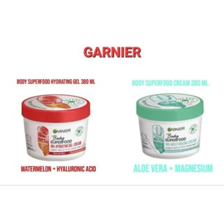 Garnier Body Superfood 48 h Watermelon + Hyaluronic Acid  ขนาด 380 ml.