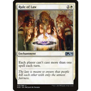 [MTG] Rule of Law [M20] [WHITE] [UNCOM] [NORMAL] [ENG] (การ์ดเมจิค / Magic the Gathering)