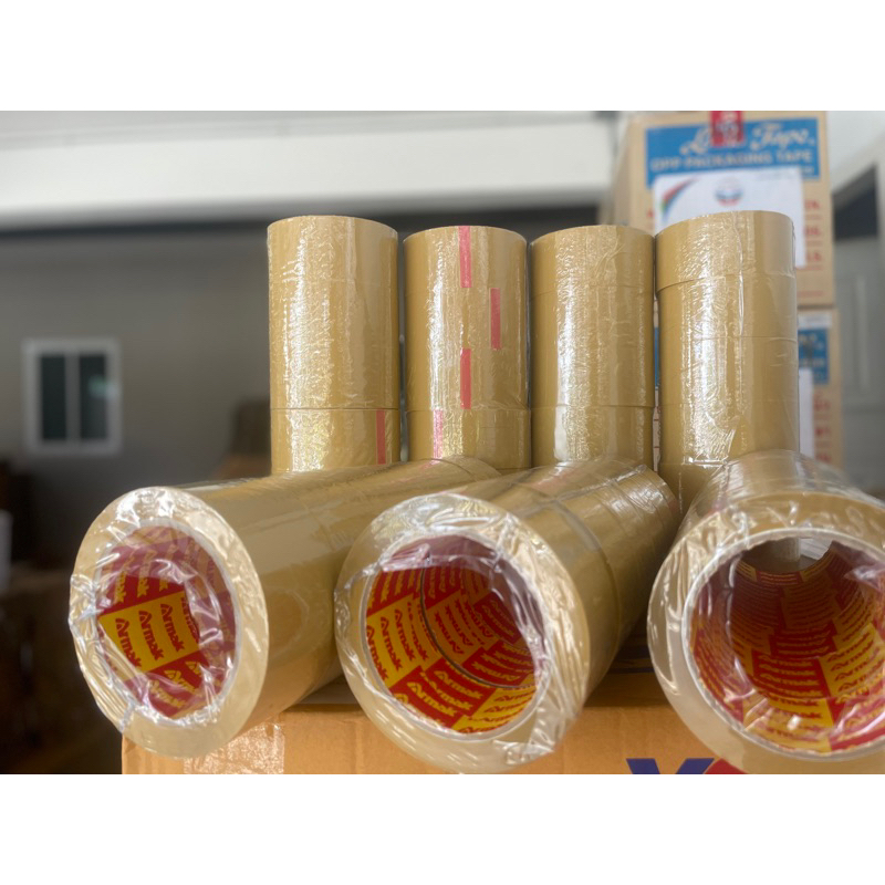 Armark เทปน้ำตาล /เทปใส กว้าง2นิ้ว X 100หลา 6 ม้วน สก๊อตเทป ราคาถูก