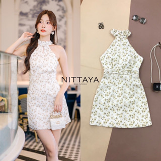 NITTAYA:: เดรสคอเต่า แขนกุด ลวดลายเสื้อสดใส(*รบกวนเช็คสต๊อกก่อนกดสั่งซื้อ)